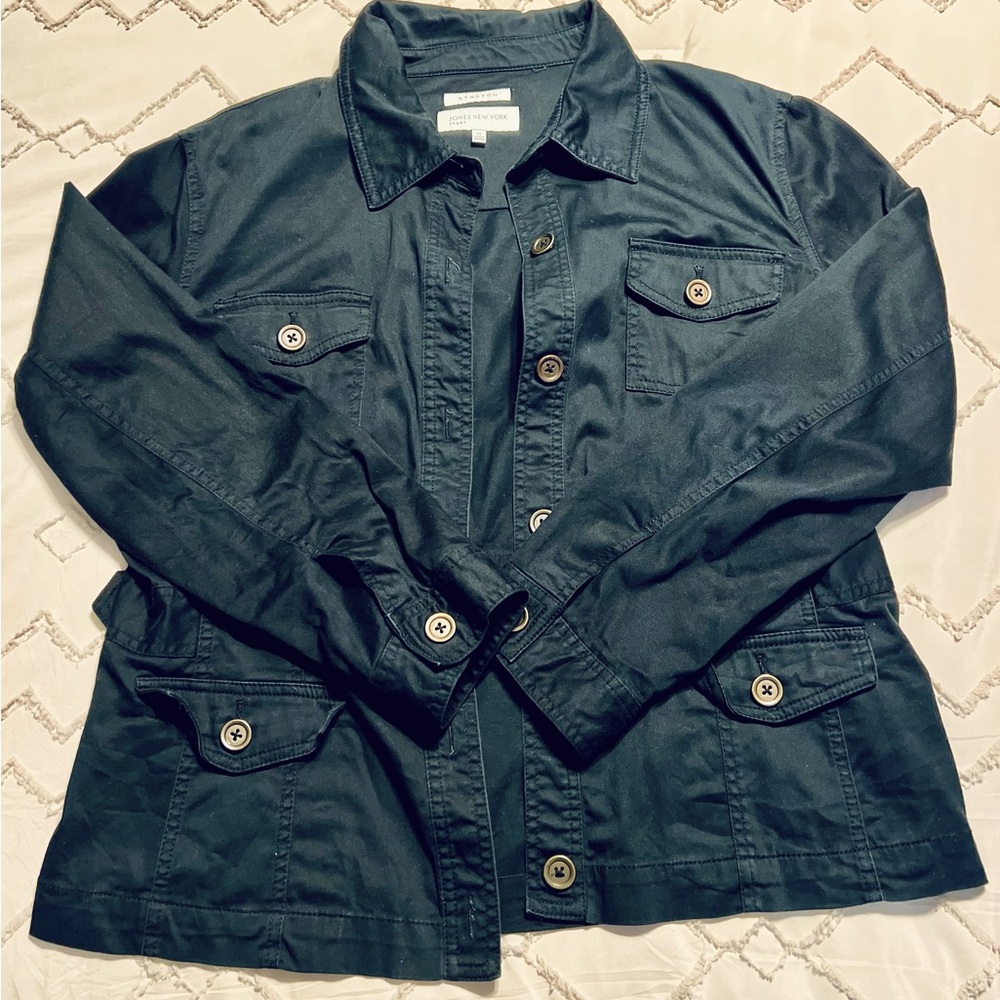 Jones New York Black Stretch Jacket Size XL